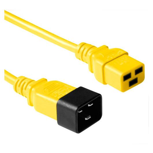 ACT C19-C20 0.6m Yellow Cable Coupler