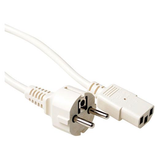 ACT 230V Schuko Male to C13 Cable - 1.5m White
