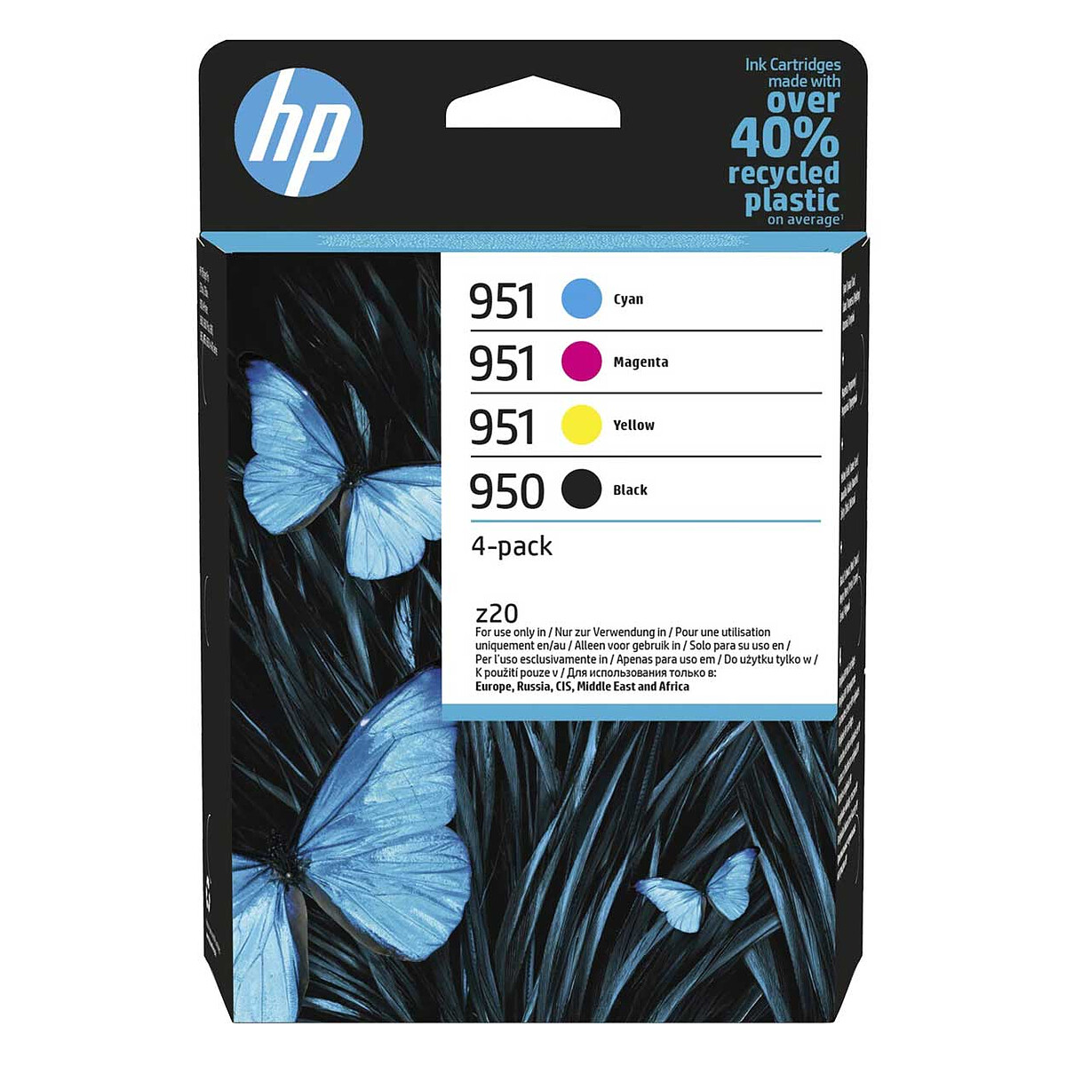 HP 950/951 (6ZC65AE) - Pack de 4 cartouches d'encre Noir/Cyan/Magenta/Jaune