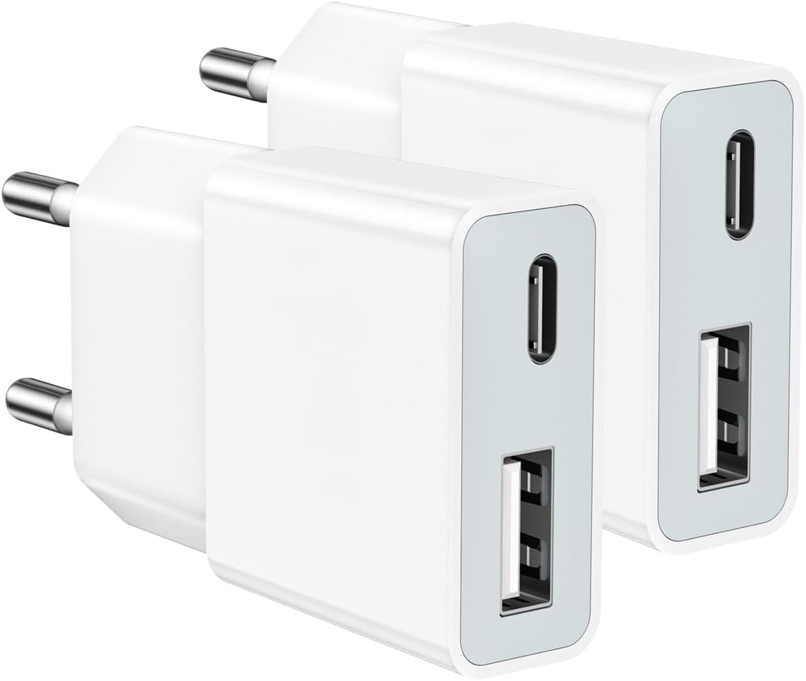 KALANKA 5W USB Charger - 2-Port Adapter (5V/1A) for Smart Devices