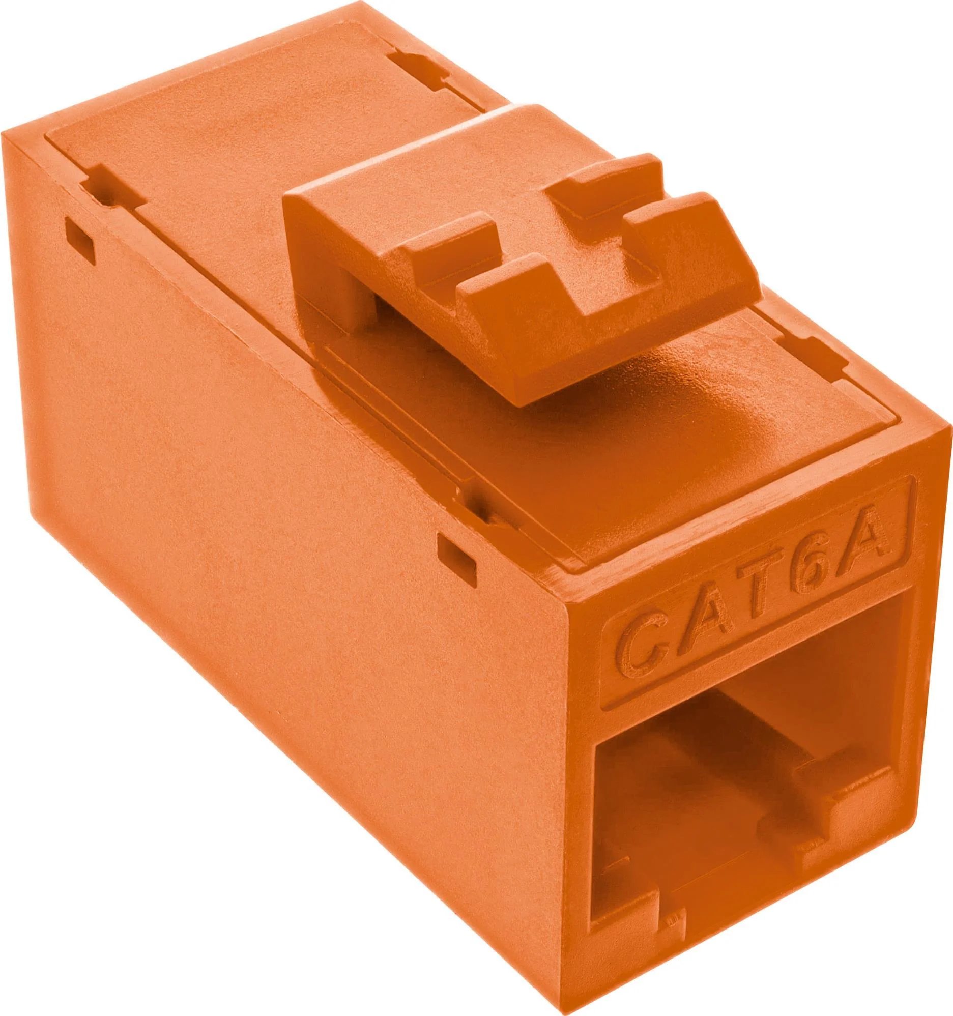InLine 8-Pack Unshielded Cat.6A RJ45 Jack, Orange (76217O)