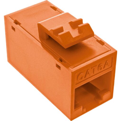 Pack de 8 Conectores RJ45 No Blindados Cat.6A, Naranja (76217O)