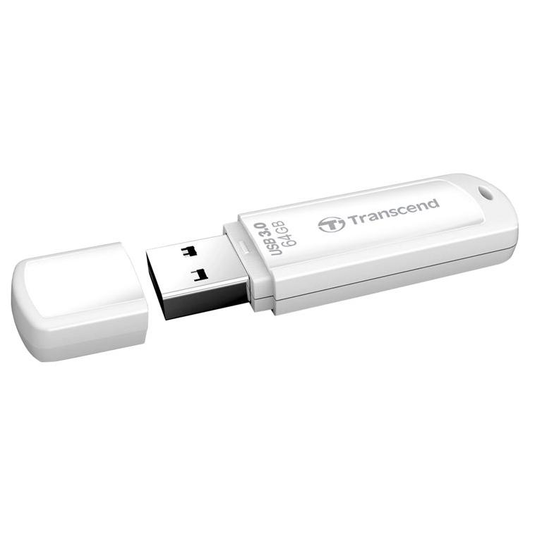 Transcend JetFlash 730 - Unidad USB - 64 GB - USB 3.0 - Blanco