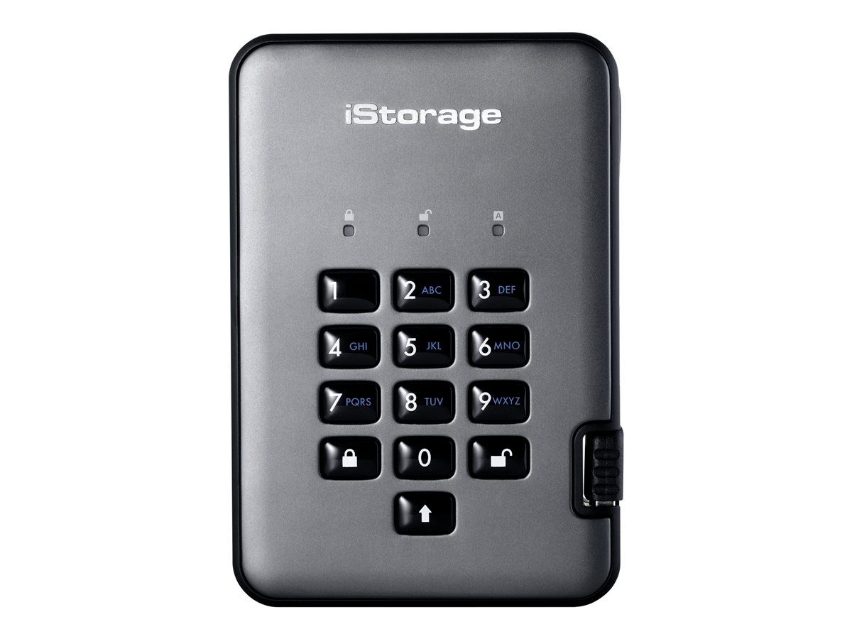 iStorage disco Ashur PRO² - Disco duro externo cifrado de 1 TB - USB 3.1
