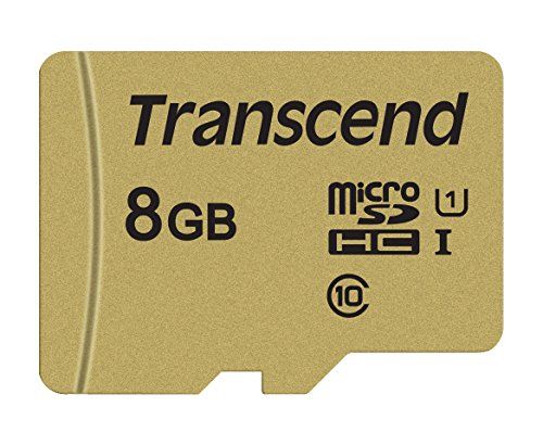 Transcend 500S 8GB MicroSDHC Memory Card (with Adapter)