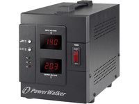 BlueWalker PowerWalker AVR 1500/SIV - Automatic Voltage Regulator - AC 230V - 1200W - 1500VA - 2 Output Connectors - Black