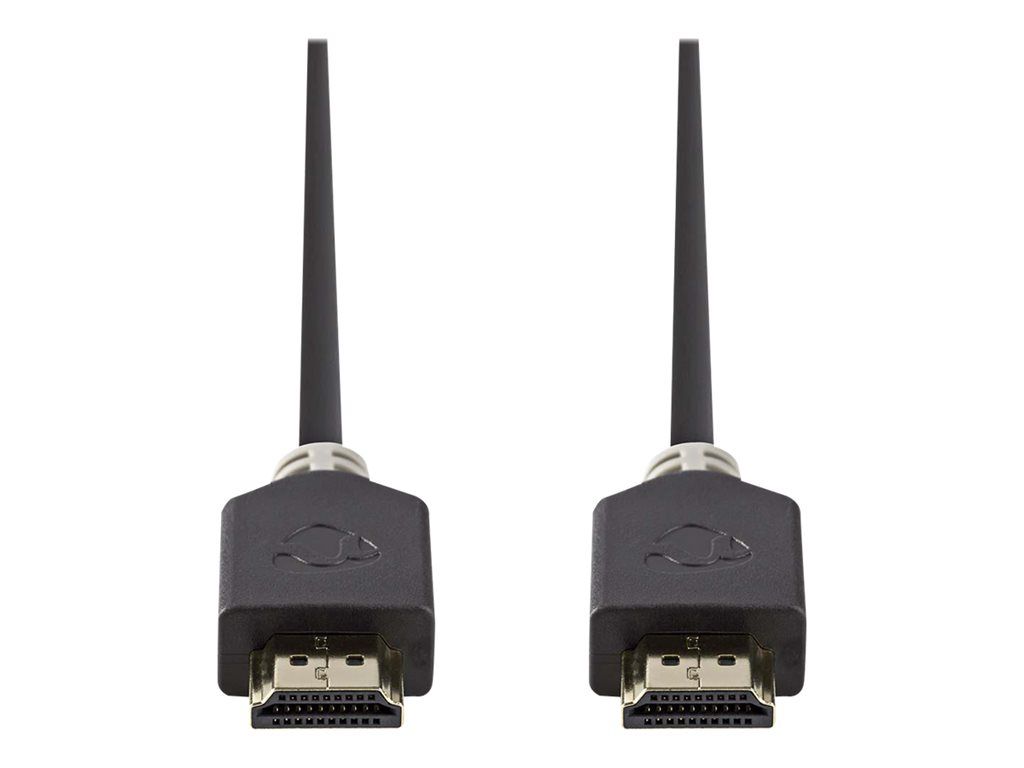 Nedis HDMI Cable with Ethernet - 50cm Straight Male to Male - Anthracite