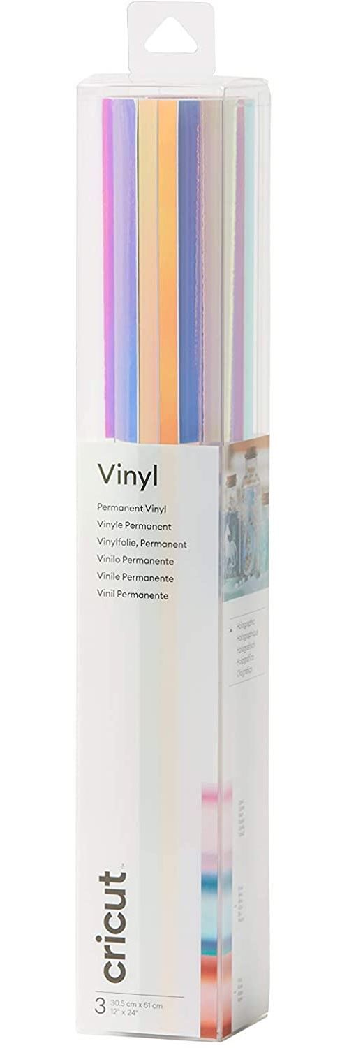 Feuilles de vinyle holographiques Cricut 3, 30x60 cm, compatible avec la machine Cricut Maker