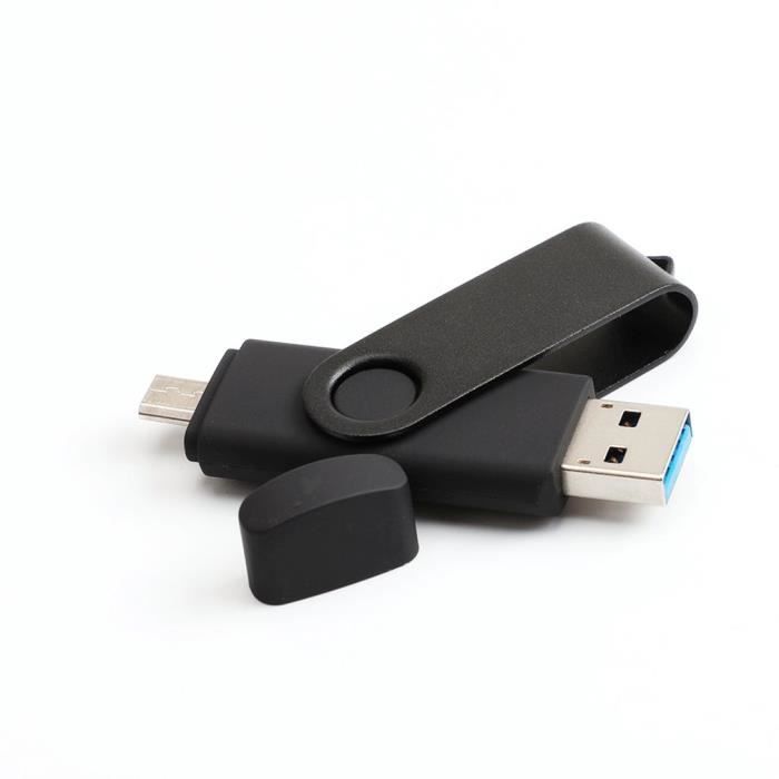 Leshp 2-in-1 OTG USB Drive 32GB USB 3.0 Black
