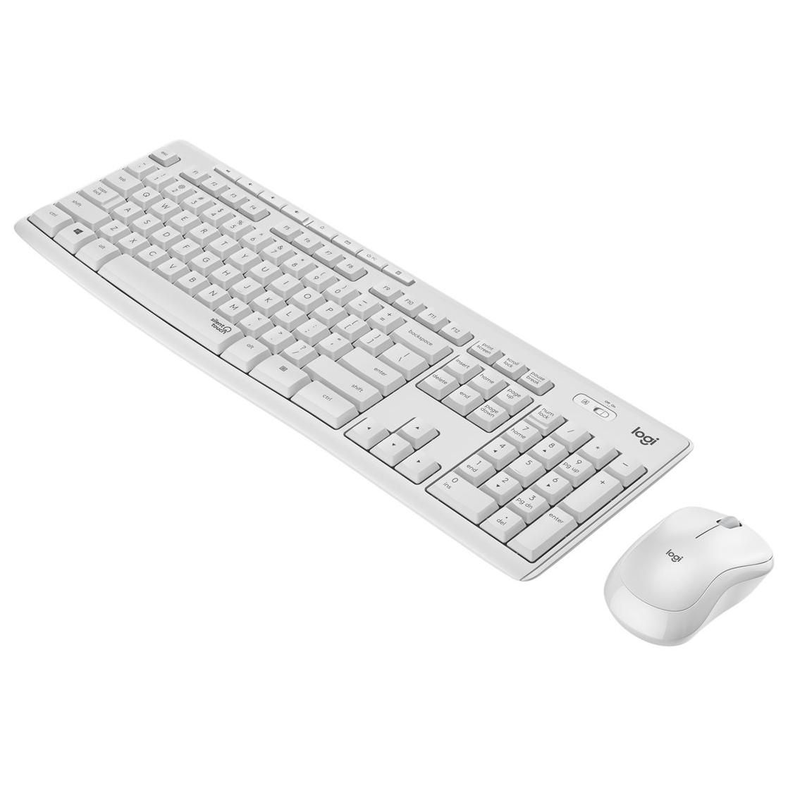 Logitech MK295 Silent Wireless Keyboard and Mouse Set - Italian White