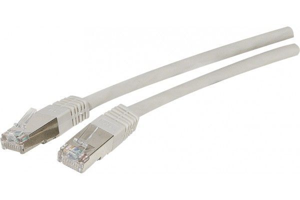 deXlan - Cordon de raccordement - RJ-45 (M) pour RJ-45 (M) - SFTP - CAT 6a - démarré - gris