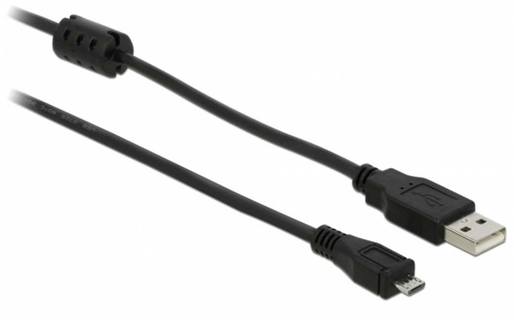 Cable USB Delock - 2 m, USB A a Micro-USB B