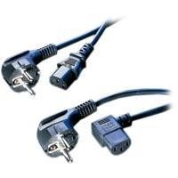 Roline Power Cable - CEE 7/7 (M) to IEC 60320 C13 - 250V AC - 3m - 90° Male Connector - Black