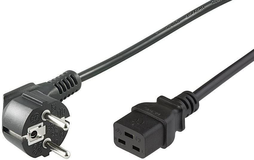 MicroConnect PE0771902 Power Cable, 2m, E+F Plug to C19 Coupler