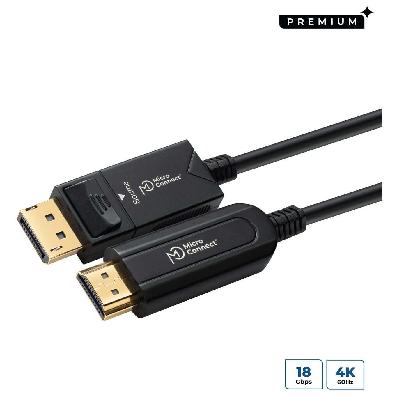 MicroConnect DisplayPort Cable 25m, Black