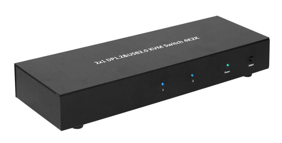 MicroConnect DisplayPort & USB 2-to-1 Way Switch KVM