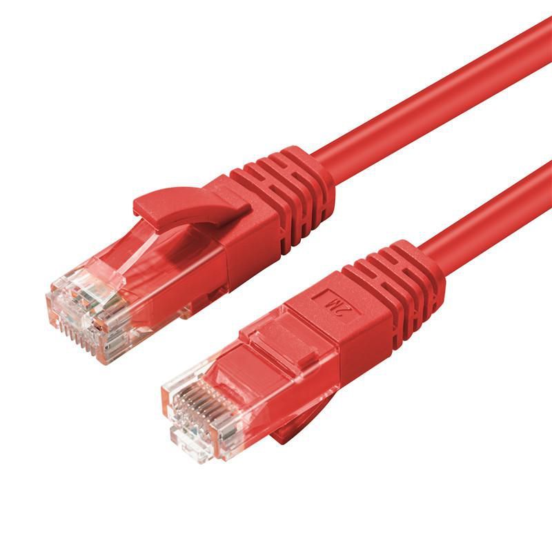 MicroConnect CAT6A UTP 5m Red LSZH Cable
