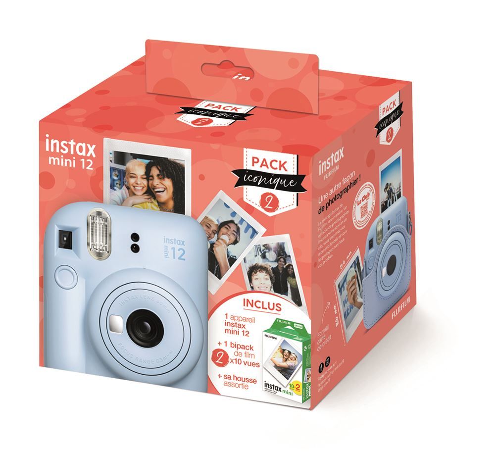 Paquete Ínicono Fujifilm Instax Mini 12 Azul