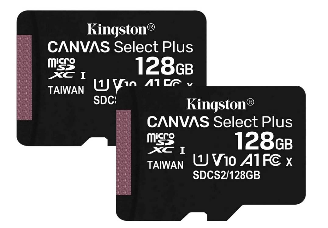 Kingmax Technology Canvas Select Plus Micro SD Card 128GB up to 100MB/s SDCS2/128GBSP Class 10 (2-Pack)