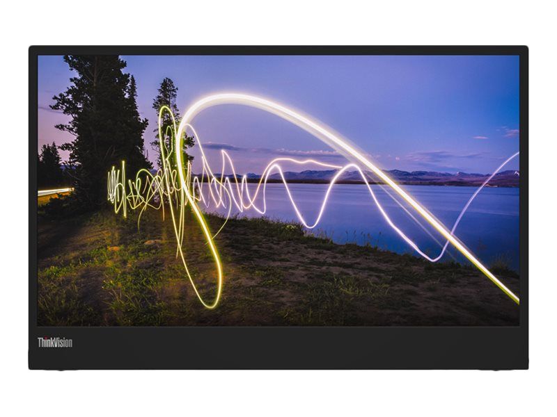 Lenovo ThinkVision M15 - Monitor LED de 15.6'', Full HD (1080p) a 60 Hz, IPS, 2x USB-C, Negro Cuervo
