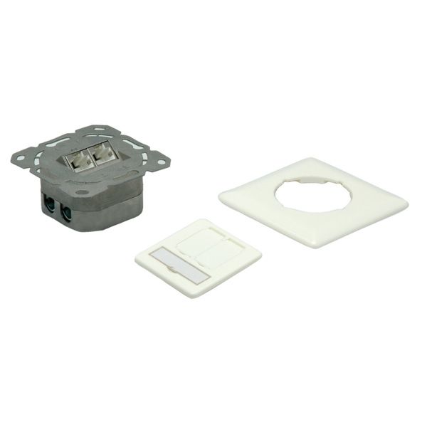 Value Cat. 6a Horizontal Connector Block, STP, White Pure