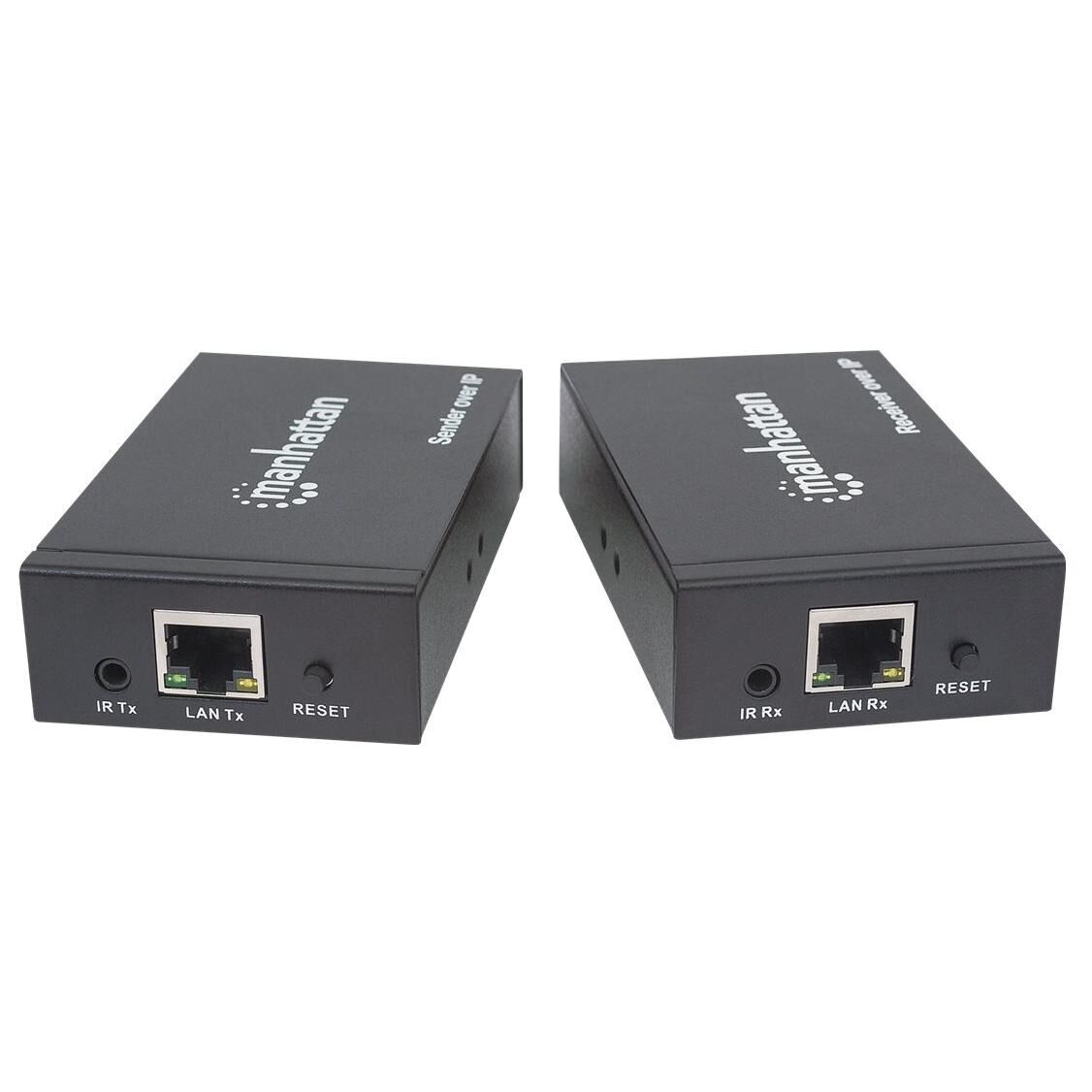 Kit de extensión IC Intracom para HDMI por IP, 1080p, hasta 120m, soporte IR, negro