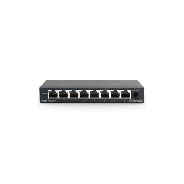 Commutateur Ethernet non géré Ruijie 8 ports, châssis en acier