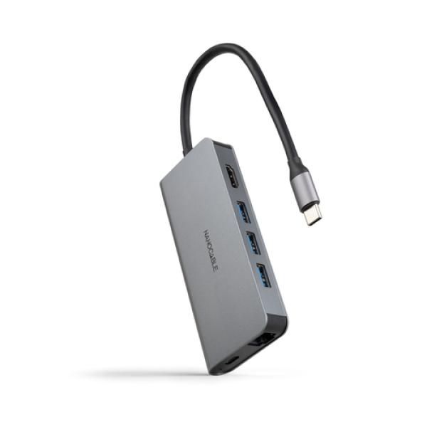 Nano Cable Type-C Docking Station with USB 3.2 (3.1) Gen 1 - 100W, Gray