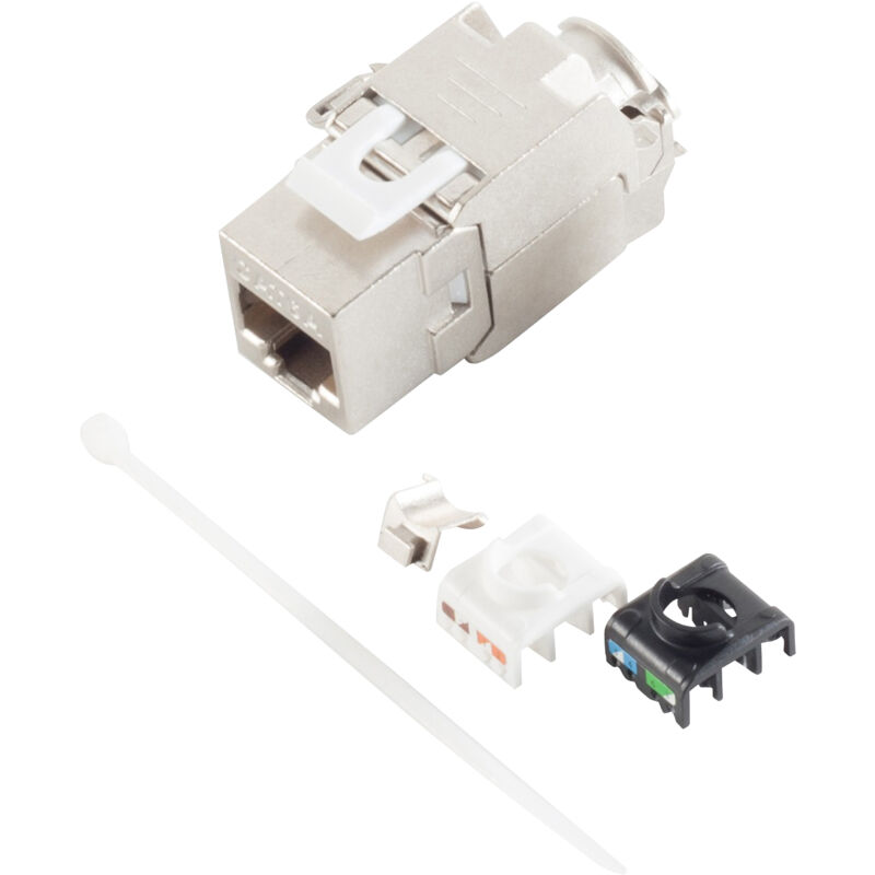 Helos S-impuls RJ-45 Keystone Cat.6a 180° STP No Tool