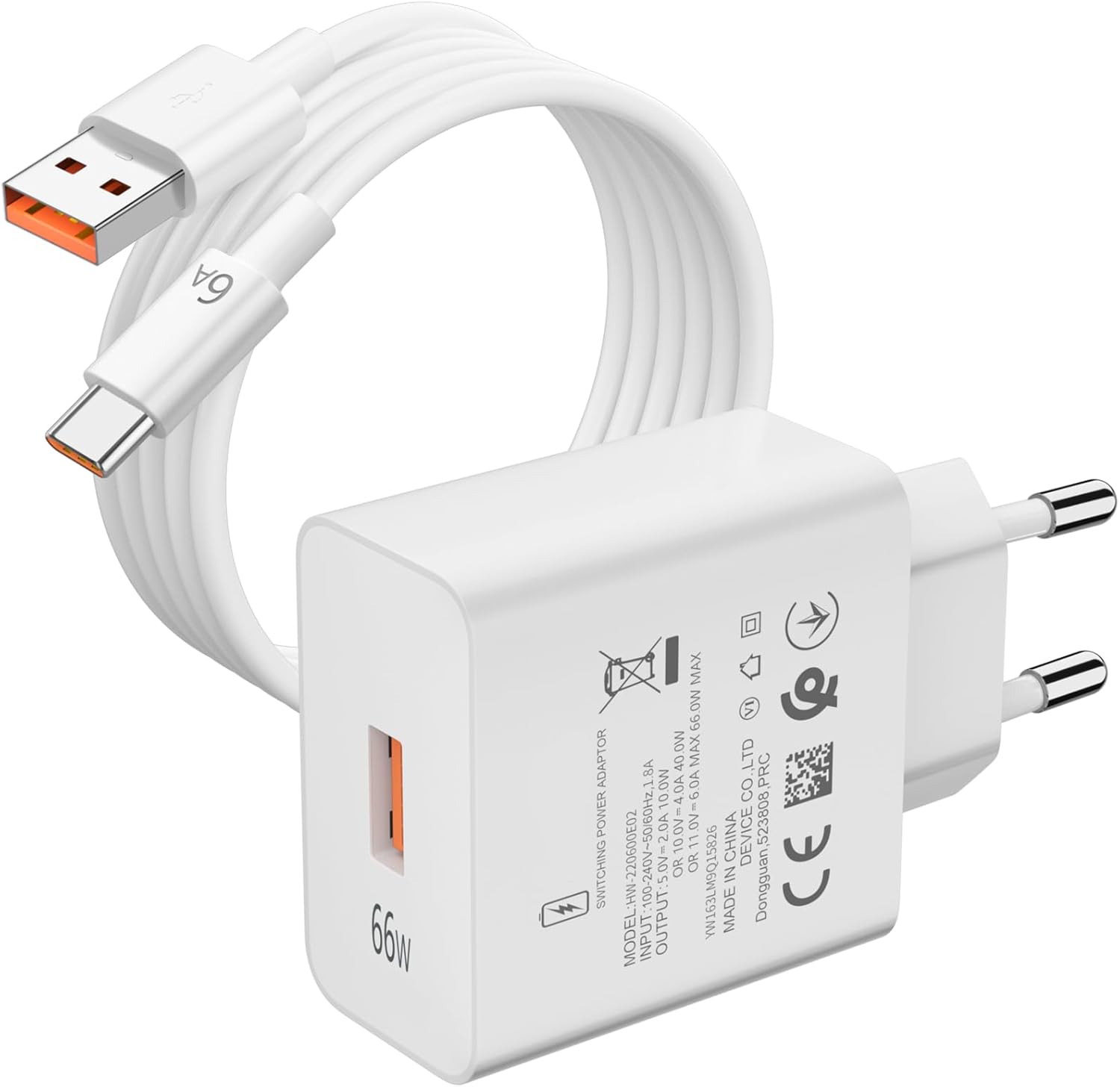 KALANKA 66W USB Charger and 2m Type C Cable for Honor Devices