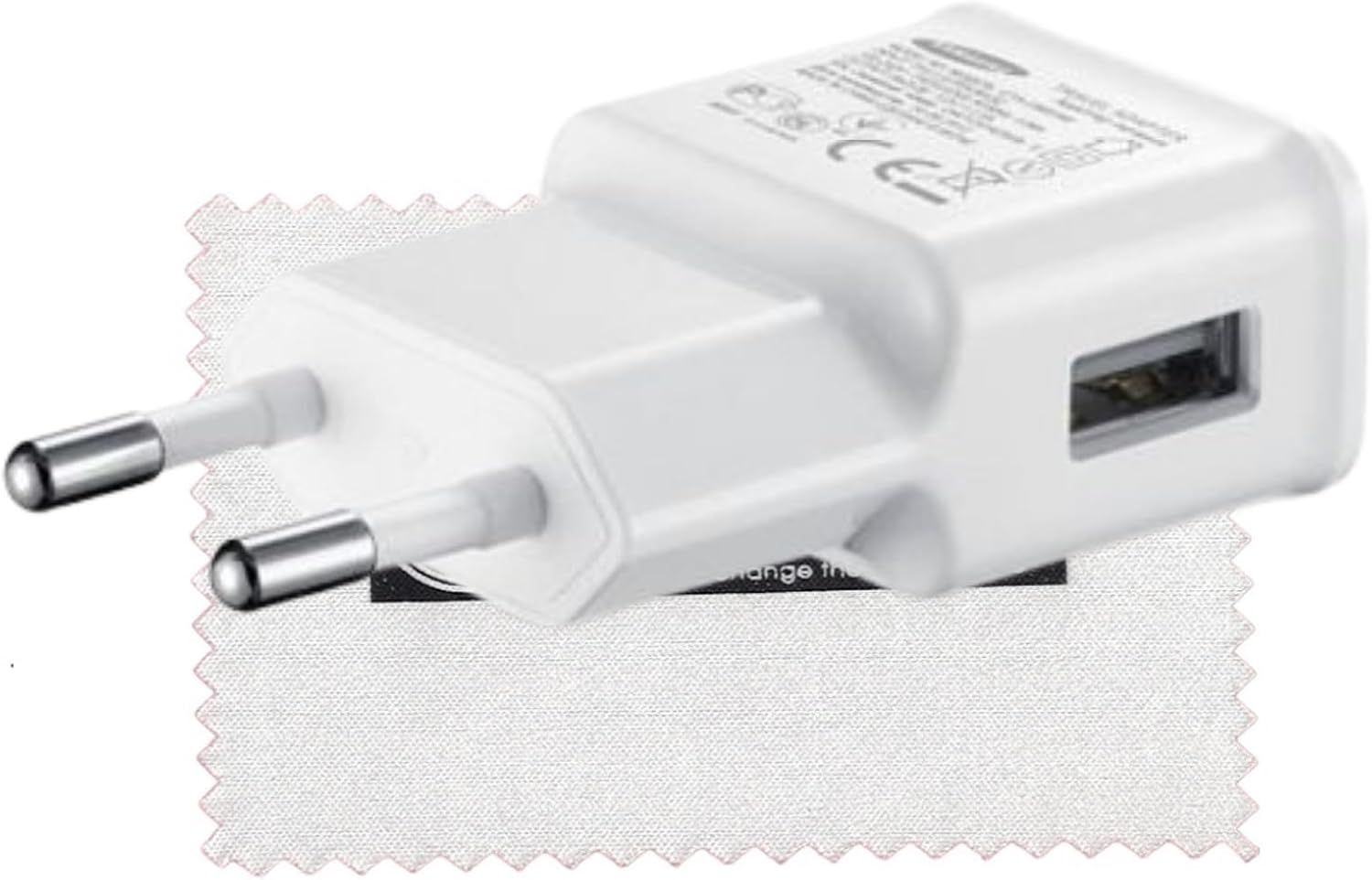Cargador original KALANKA EP-TA50EWE para la serie Samsung Galaxy S y J (sin cables incluidos) con paño de limpieza