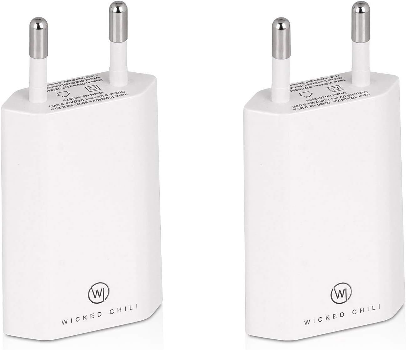 Adaptateur secteur KALANKA Série Pro - Compatible USB avec iPhone et Android, Chargeur de smartphone (1A, 5V) Blanc