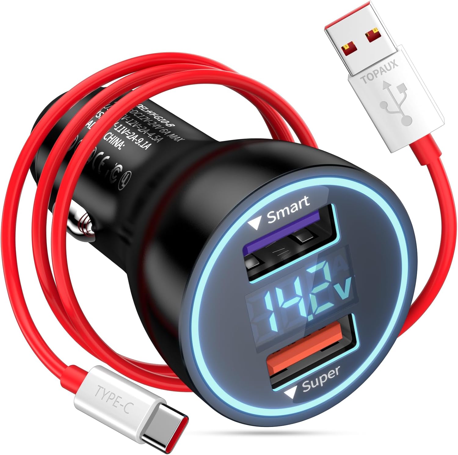 KALANKA 80W Dual-Port Fast Charger with USB-A to C Cable, Compatible with OnePlus 15R, 13R, 12, 11 5G, 10 Pro and More