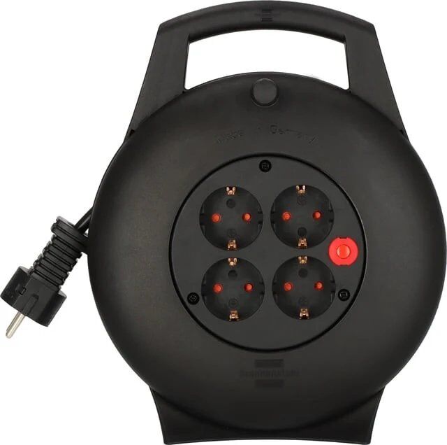 Brennenstuhl Vario Line 4-Outlet Cable Box with 10m Mini-Cable Drum (1093900)