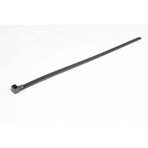 Attache-câble HellermannTyton à dents intérieures avec verrouilleur à levier, noir, 150 mm x 7,6 mm (REL140--BK)