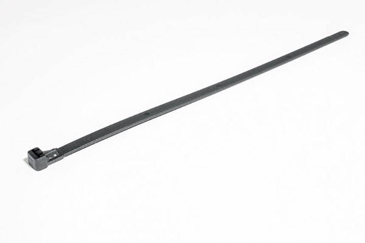 HellermannTyton Internal-Tooth Cable Tie with Lever Lock, Black, 150mm x 7.6mm (REL140--BK)