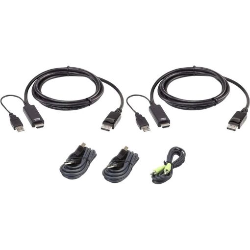 Kit de cables de video, audio y datos ATEN 2L-7D02UHDPX5 para ATEN CS1144DP4C, CS1148DP4 y CS1148DP4C