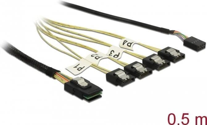 Delock Internal SAS Cable - Mini SAS to SATA, 6 Gbit/s, 50 cm (85674)