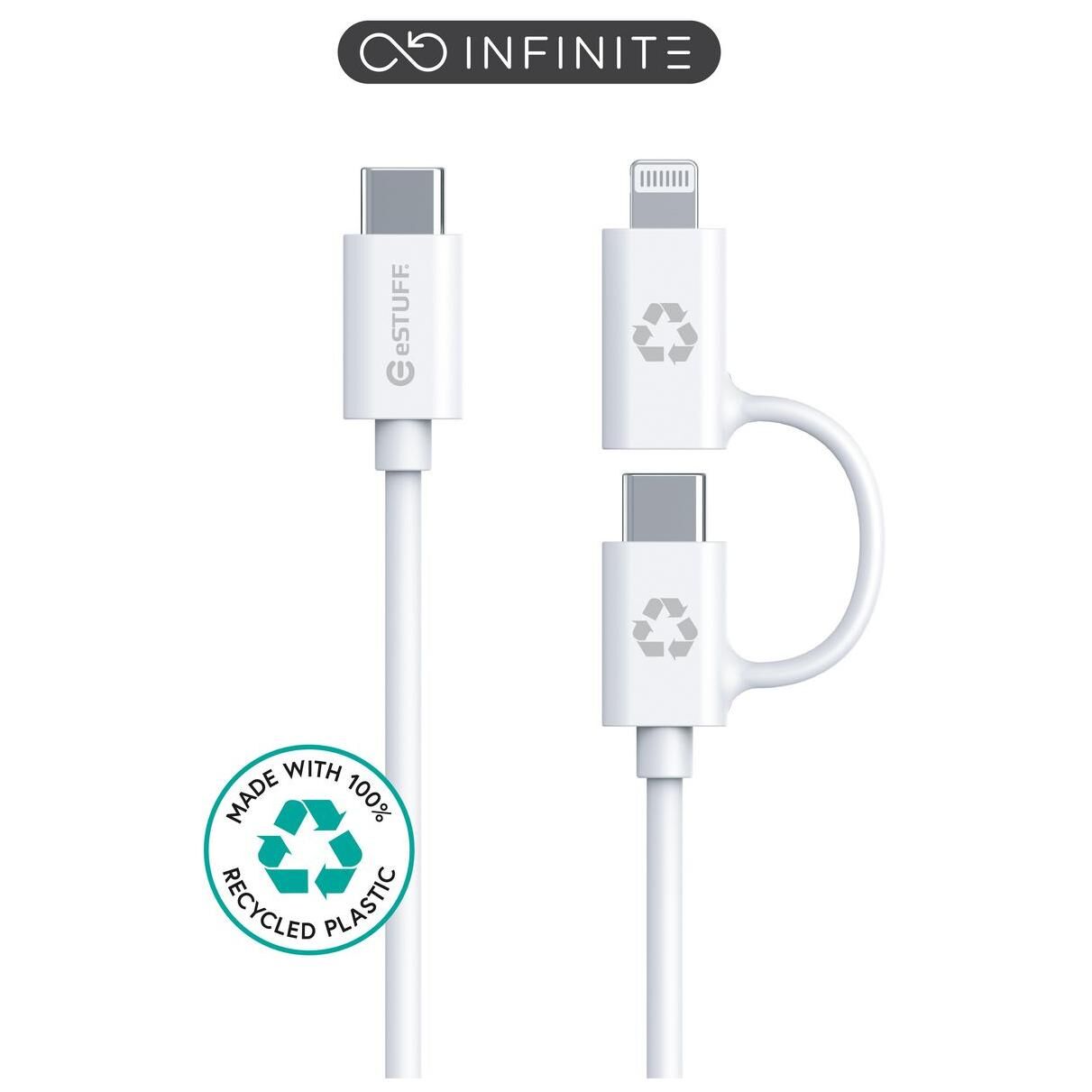 eSTUFF USB-C to USB 2.0 Cable, 1m, White