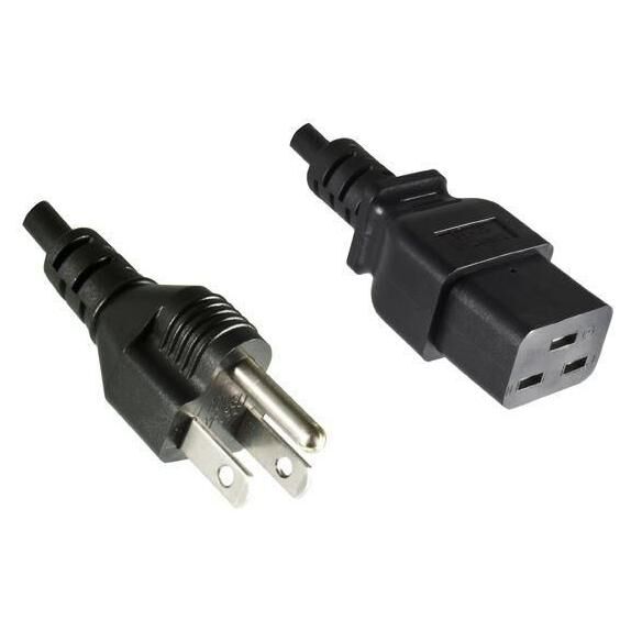 MicroConnect Power Cable PE110518, 1.8m, Type B Plug to C19 Coupler