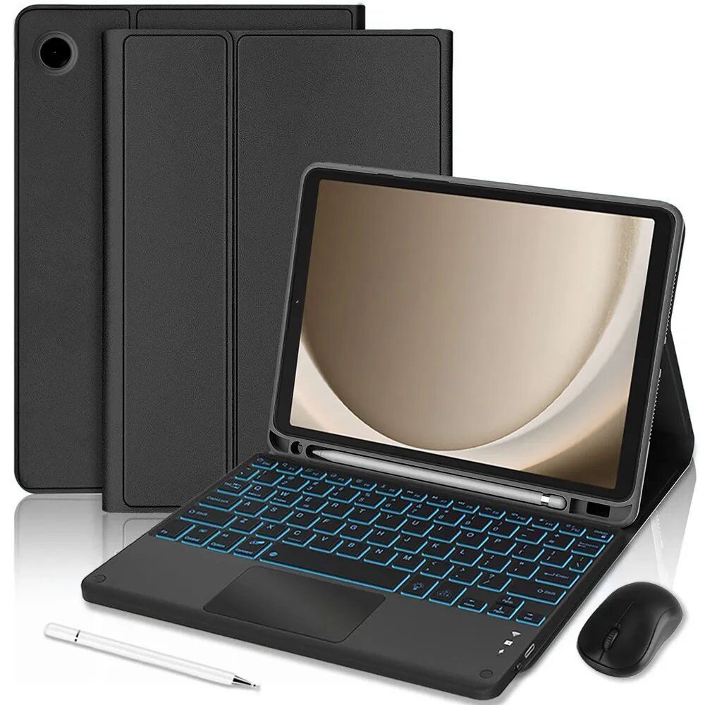 E.F.Connection Samsung Galaxy Tab A9+/A11+ Case with Keyboard, Mouse & Stylus