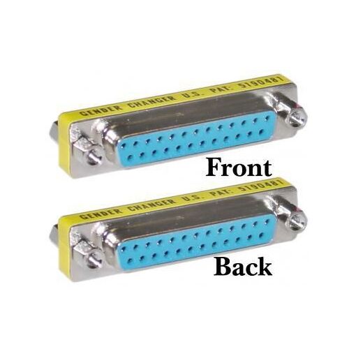 MicroConnect MOD25F25F Gender Changer Cable, DB25, Blue