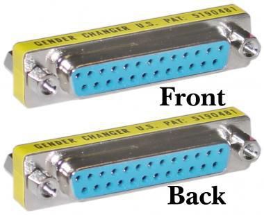 MicroConnect MOD25F25F Gender Changer Cable, DB25, Blue