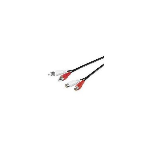 MicroConnect AUDCH2 1.5m Audio Cable, 2 x RCA, Black