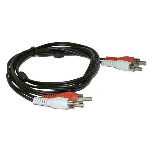 MicroConnect AUDCC2 1.5m Audio Cable, 2 x RCA Male, Black