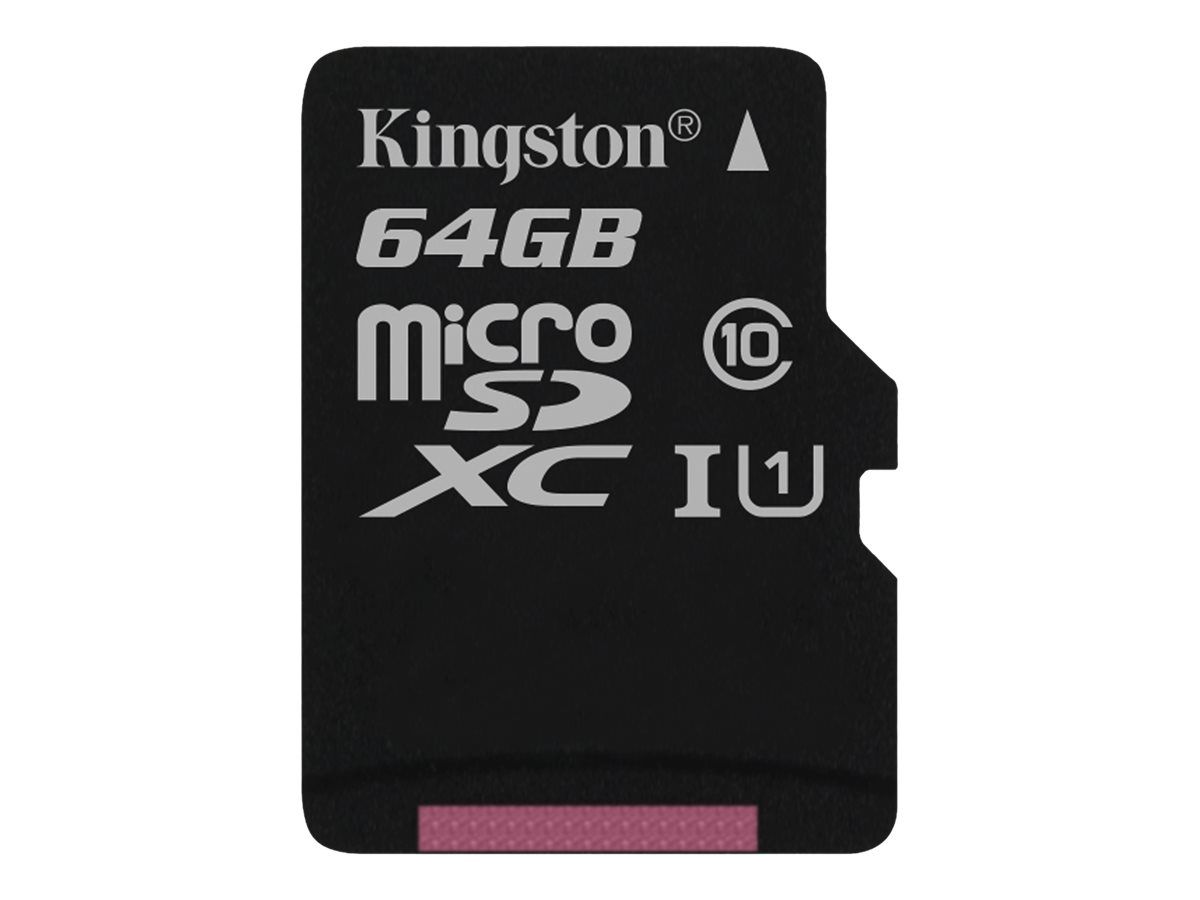 Tarjeta de memoria Kingston Canvas Select - 64 GB (adaptador microSD a SD incluido) - UHS-I U1/Clase 10