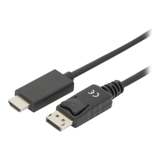 Câble adaptateur Assmann DisplayPort vers HDMI - 3 m, Noir, prise en charge 4K