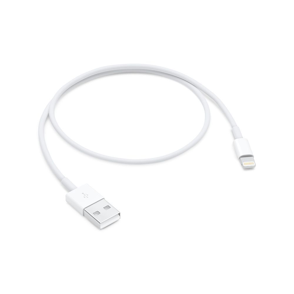 Apple Lightning/USB 0.5m Cable (Male/Male, White)