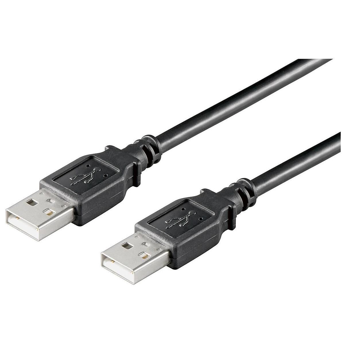 MicroConnect USB 2.0 Cable, 3m, USB A to USB A, Black