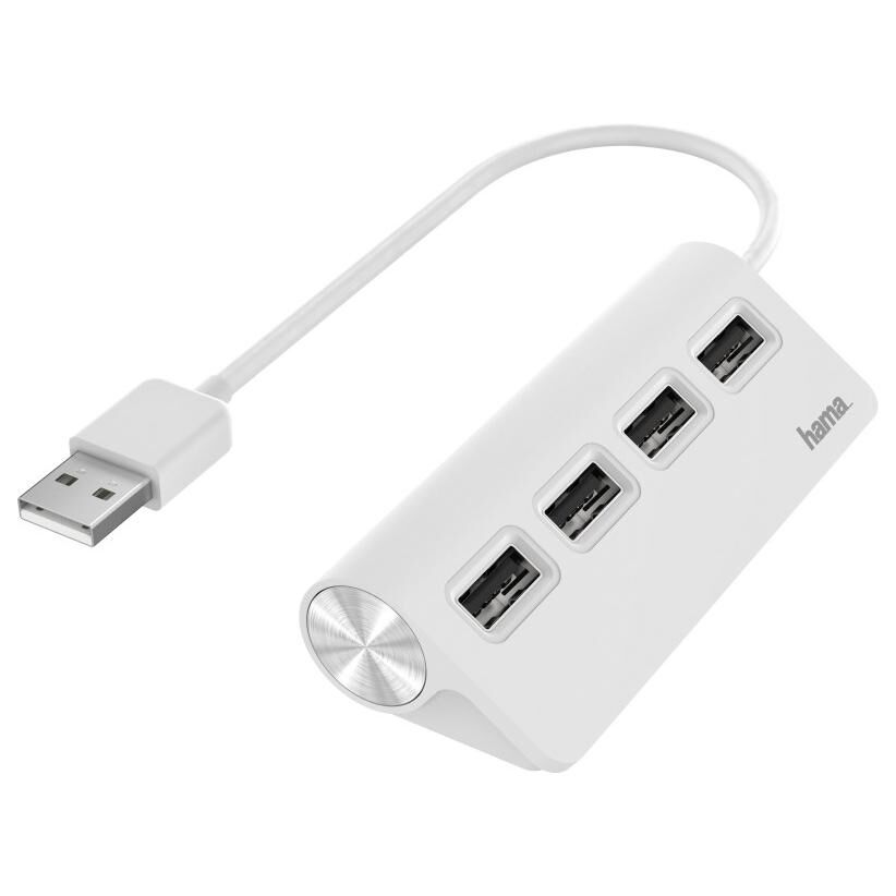 Hama USB 2.0 Hub & Concentrator, 480 Mbps, White